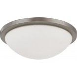 LED Ceiling Light - 13&quot; Round
Flush Mount - Brushed Nickel